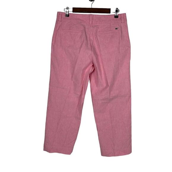 Vineyard Vines Women's Catamaran Linen Blend Pink Pants size 10 - Picture 2 of 7
